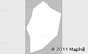 Gray Simple Map of La Esperanza