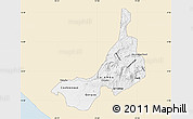 Classic Style Map of Quezaltenango, single color outside