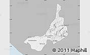 Gray Map of Quezaltenango, single color outside