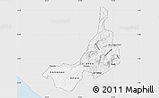 Silver Style Map of Quezaltenango, single color outside