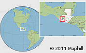 Savanna Style Location Map of Olintepeque, highlighted country, highlighted parent region