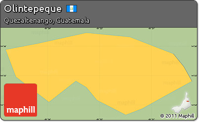 Savanna Style Simple Map of Olintepeque, single color outside