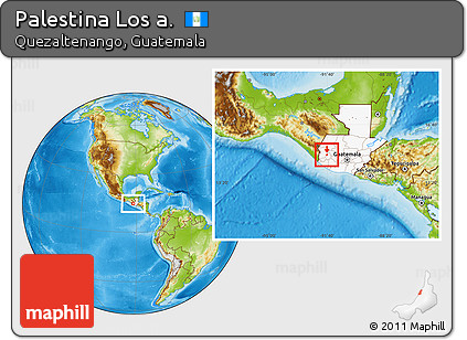 Physical Location Map of Palestina Los A., highlighted country