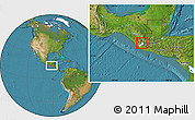 Satellite Location Map of Palestina Los a., highlighted parent region