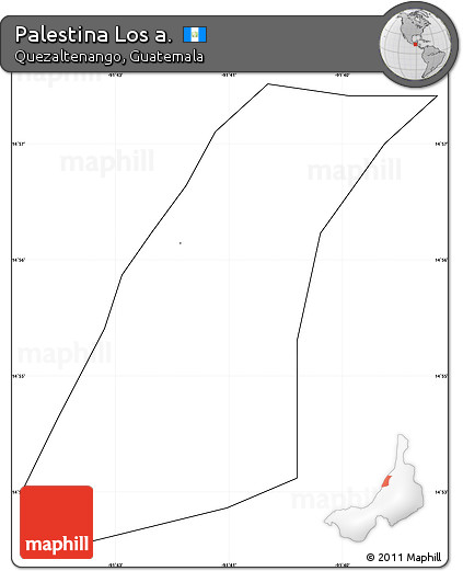 Blank Simple Map of Palestina Los A., cropped outside