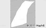 Gray Simple Map of Palestina Los a., single color outside