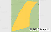Savanna Style Simple Map of Palestina Los a., single color outside