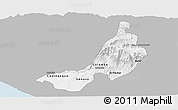 Gray Panoramic Map of Quezaltenango, single color outside