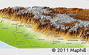 Physical Panoramic Map of Quezaltenango