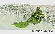 Satellite Panoramic Map of Quezaltenango, lighten