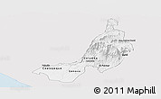 Silver Style Panoramic Map of Quezaltenango, single color outside