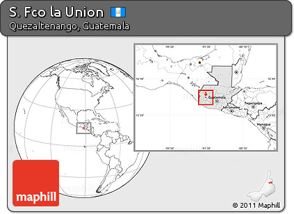 Blank Location Map of S. Fco La Union, highlighted country