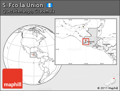 Blank Location Map of S. Fco La Union, highlighted country, highlighted parent region