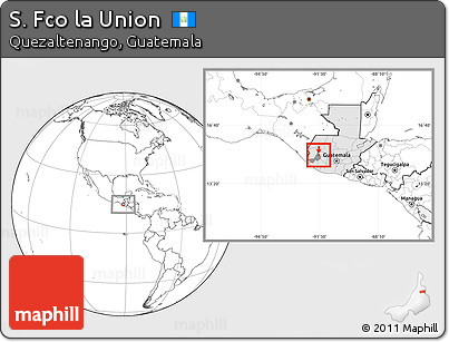 Blank Location Map of S. Fco La Union, highlighted country, highlighted parent region