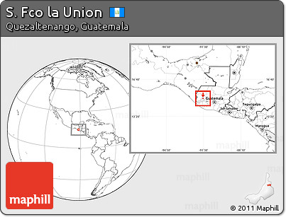 Blank Location Map of S. Fco La Union, highlighted parent region