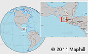 Gray Location Map of S. Fco la Union