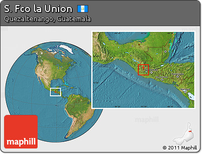 Satellite Location Map of S. Fco La Union