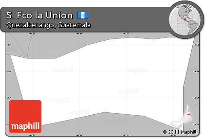 Gray Simple Map of S. Fco La Union