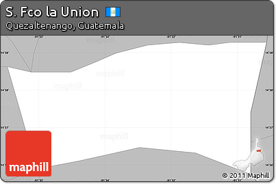 Gray Simple Map of S. Fco La Union