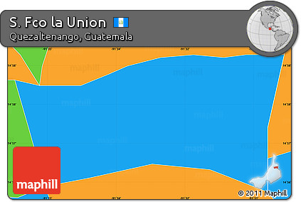 Political Simple Map of S. Fco La Union