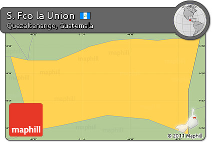 Savanna Style Simple Map of S. Fco La Union