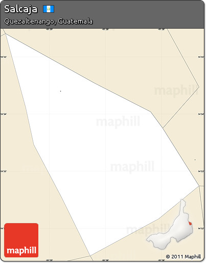 Classic Style Simple Map of Salcaja