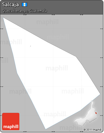 Gray Simple Map of Salcaja, single color outside