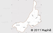 Classic Style Simple Map of Quezaltenango, cropped outside