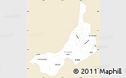 Classic Style Simple Map of Quezaltenango, single color outside