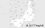 Silver Style Simple Map of Quezaltenango