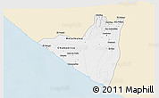 Classic Style 3D Map of Retalhuleu, single color outside