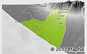 Physical 3D Map of Retalhuleu, desaturated