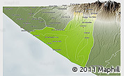 Physical 3D Map of Retalhuleu, semi-desaturated
