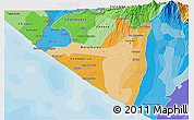 Political Shades 3D Map of Retalhuleu