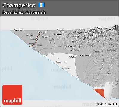 Gray 3D Map of Champerico