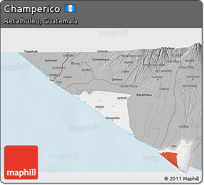 Gray 3D Map of Champerico