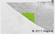 Physical 3D Map of Champerico, lighten, desaturated