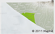 Physical 3D Map of Champerico, lighten, semi-desaturated