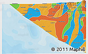 Political 3D Map of Champerico