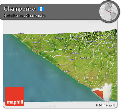 Satellite 3D Map of Champerico