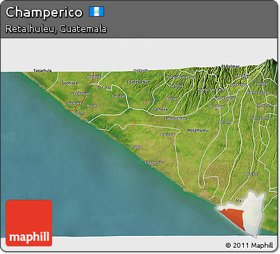 Satellite 3D Map of Champerico