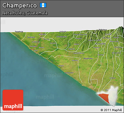 Satellite 3D Map of Champerico