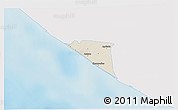 Shaded Relief 3D Map of Champerico, single color outside