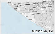 Silver Style 3D Map of Champerico