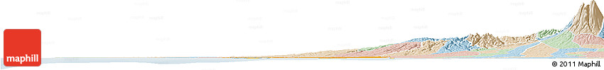 Political Horizon Map of Champerico, lighten
