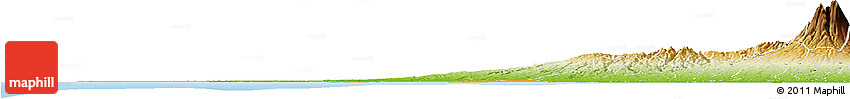 Political Horizon Map of Champerico, physical outside