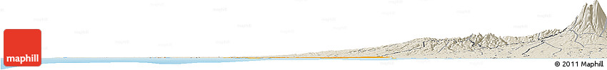 Political Horizon Map of Champerico, shaded relief outside