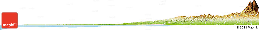 Shaded Relief Horizon Map of Champerico, physical outside