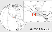 Blank Location Map of Champerico, highlighted country, highlighted parent region, within the entire country