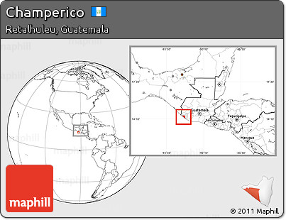 Blank Location Map of Champerico, highlighted parent region, within the entire country